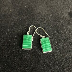 Elegant Green Stone Earrings